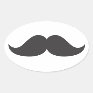 Bestselling snor Gift Stach Humor Stachin Fun Ovale Sticker