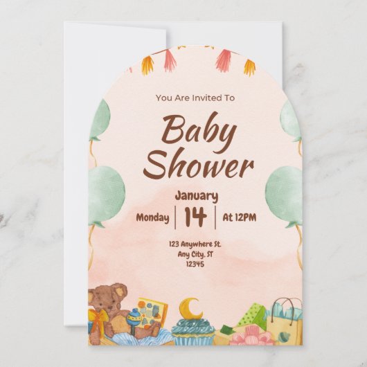 BESTSLELER ! Invitation baby shower (Devant)