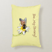 Bestuivende hommel op een bloem aangepast accent kussen (Voorkant(Verticaal))