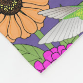 bestuivers en zinnia's fleece deken (Hoek)