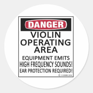 Besturingsgebied Violin Ronde Sticker
