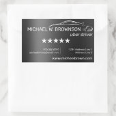 bestuurdersauto rechthoekige sticker (Tas)