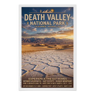 Besuchen Sie den Death-Valley-Nationalpark Perfect Poster