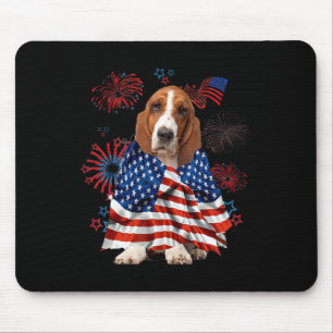 Bet Hound Dog Amerikaanse Vlag 4 Juli Hondenliefhe Muismat