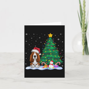 Bet Hound Dog Xmas Tree Lights Reindeer Pet Christ Kaart