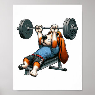 Bet Hound Gewichtheffen Fitness Gym Training Bodyb Poster