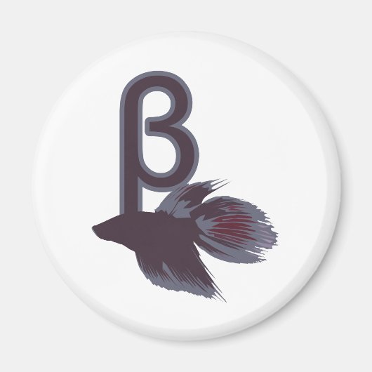 Beta Betta Fish Grappig ontwerp Magneet (Voorkant)