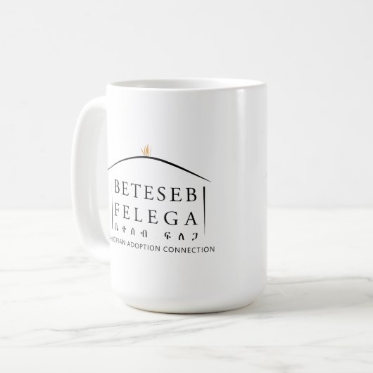 Bêta blanche Felega Mug 15 oz (Devant gauche)