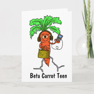 Beta Carrot Ado Funny Pâques Carte Personnaliser I