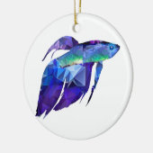 Beta Fish for Polygon Mosaic Blue Keramisch Ornament (Links)
