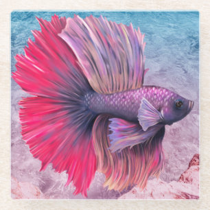 Beta Fish Glazen Onderzetter