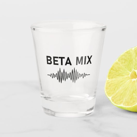 Bèta Mix - Audio WaveForm Shot Glas (Voorkant)