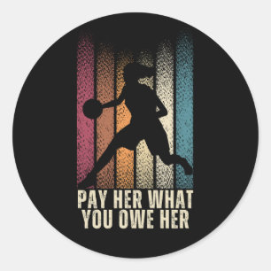 Betaal Haar Wat Je Haar Verschuldigd Bent – Retro Ronde Sticker
