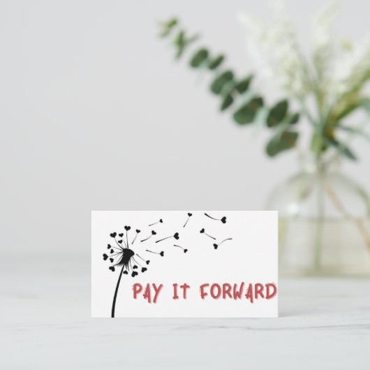 Betaal het Voorwaarts Verspreid Liefde Bellen Kaar (Staand voorkant)