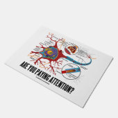 Betaal je aandacht? Neuron Synapse Humor Deurmat (Schuin)