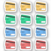 Betaal lening creditcards betaling herinnering pla sticker (Voorkant)