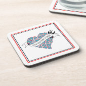 Betaal liefde met geïllustreerd Portugees spreekwo Bier Onderzetter (Linkerzijde)