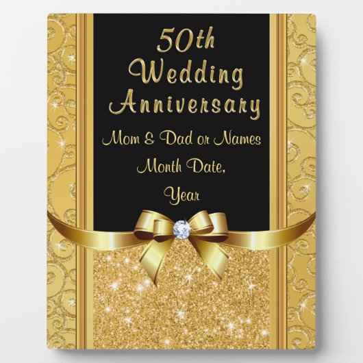 Betaalbaar 50 jaar Jubileum cadeau voor ouders Fotoplaat (Voorkant)