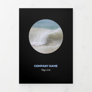 Betaalbaar blauw zwart-wit en witdicht drieluik kaart