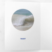 Betaalbaar blauw zwart-wit en witdicht drieluik kaart (Binnenzijde eerst)