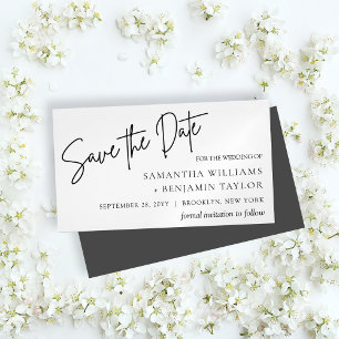 Betaalbaar budget voor het opslaan van de datum-ma magnetisch visitekaartje