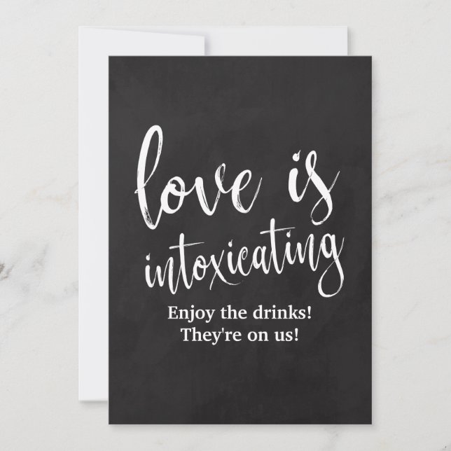 Betaalbaar Chalkcoard Trouw Bar Bord (Voorkant)