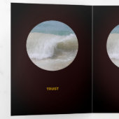 Betaalbaar Oranje en bruin Drieluik Kaart (Binnenzijde eerst)