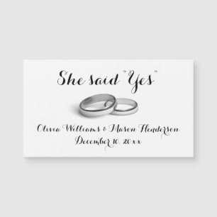 Betaalbaar: ze zei "Ja" sparen de Datum Magnet