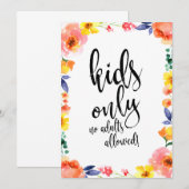 Betaalbare Bloem Boho Bruiloftstafel Bord Kaart (Voorkant / Achterkant)