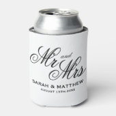 Betaalbare elegantie gepersonaliseerde Mr & Mrs br Blikjeskoeler (Blikje Voorkant)