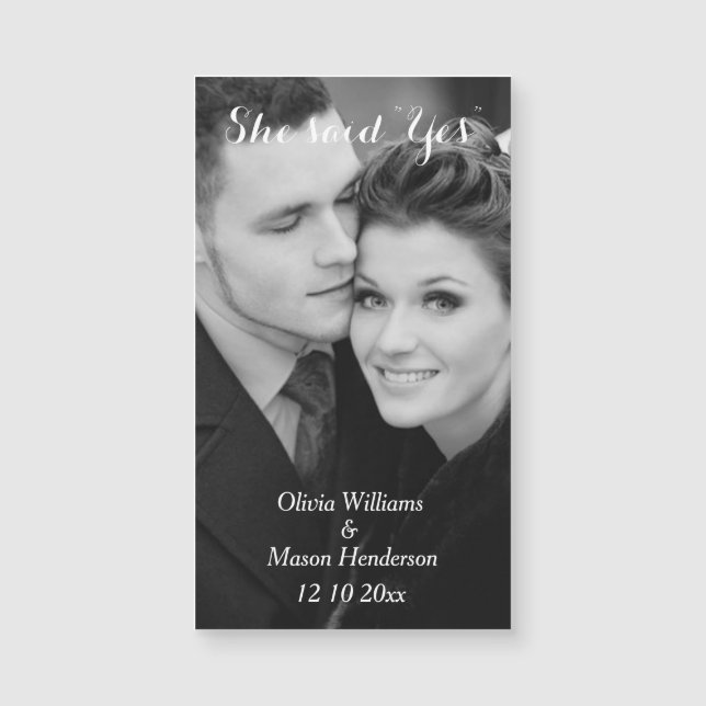 Betaalbare Foto Opslaan Datum magneet - verticaal (Voorkant)