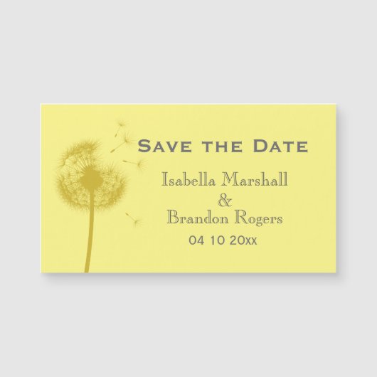 Betaalbare gele Dandelion sparen de Magnet van de  (Voorkant)