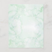 Betaalbare geometrische groen bruiloft uitnodiging (Achterkant)