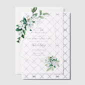 Betaalbare geometrische groene bruiloft vellum uitnodigingen (Offset (Uitnodiging))