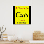 Betaalbare haircut Poster Matte (Keuken)