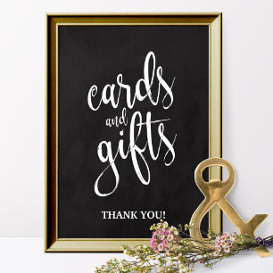 Betaalbare krijtbordkaart en cadeaus bedankkaart