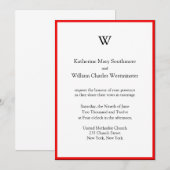 Betaalbare Monogram Weddenschappen Kaart (Voorkant / Achterkant)