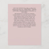 Betaalbare Roze Blush Roze Bloemige Trouwbudget Flyer (Achterkant)