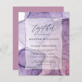 Betaalbare Wedding Cust4 Lavendel Roos Abstract (Voorkant / Achterkant)