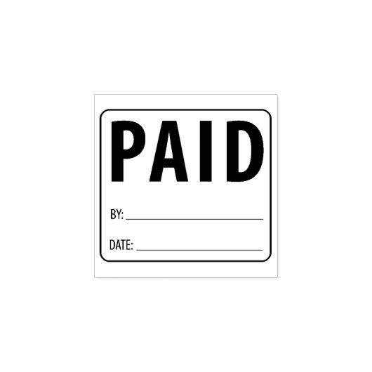 Betaald, accountant, klein bedrijf rubberstempel (Afrduk)