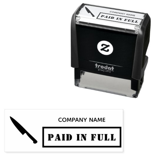 Betaald in Full Business Cooking Chef Knife Zelfinktende Stempel (In situ)