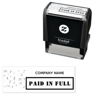 Betaald in volledige Business Modern Music Note Mu Zelfinktende Stempel
