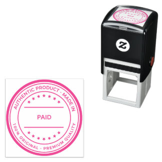 Betaald Kwaliteitsstempel Fuchsia Inkt Oogverblind Zelfinktende Stempel