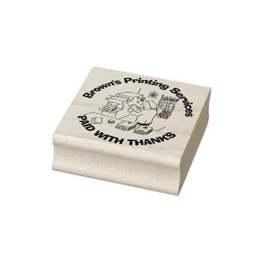 Betaald met Bedankt. Printerafdrukservices Rubberstempel (Stempel)