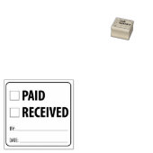 Betaald/ontvangen, twee in één 	rubberstempel (Gestempeld)