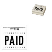 "Betaald" + Rubberstempel voor pond Rubberstempel (Gestempeld)