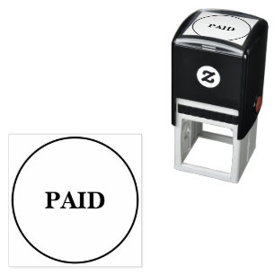Betaald Zakelijke Tekst Custom Zelfinkende Stempel
