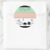 Betaalde bakkerijproducten ronde sticker (Tas)