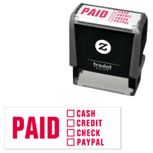 Betaalde kaskredietcheque PayPal Zelfinktende Stempel