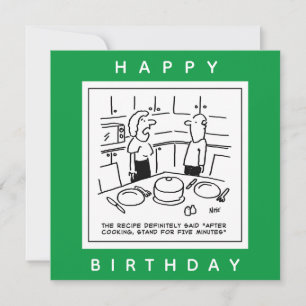 Betaalde standaard na het koken van de Cartoon ont Kaart